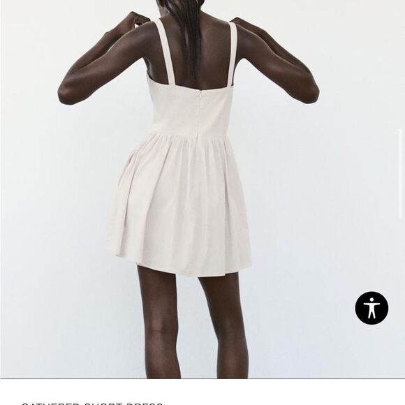 Zara GATHERED SHORT DRESS - Picture 5 of 7